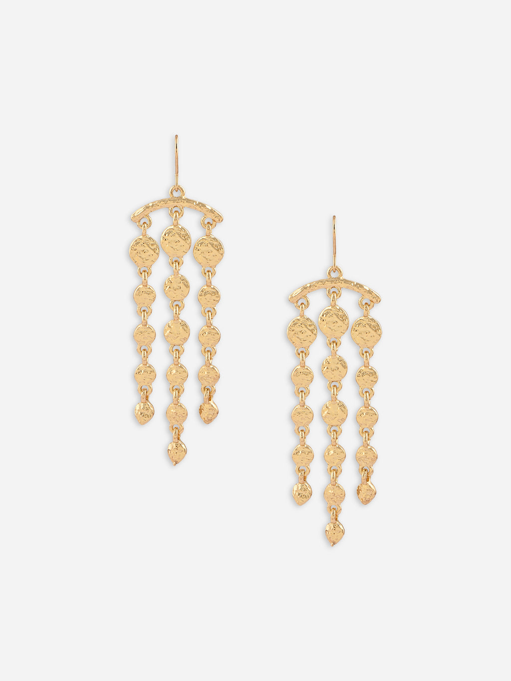 Boho Tasselled Gold Drop Earrings