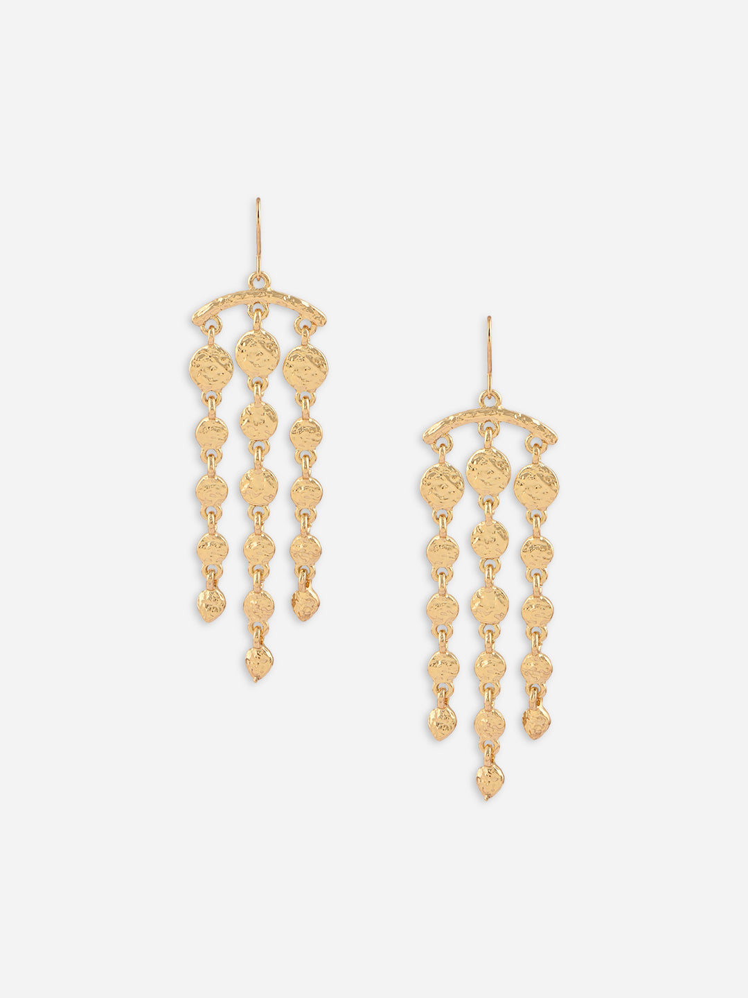 Boho Tasselled Gold Drop Earrings