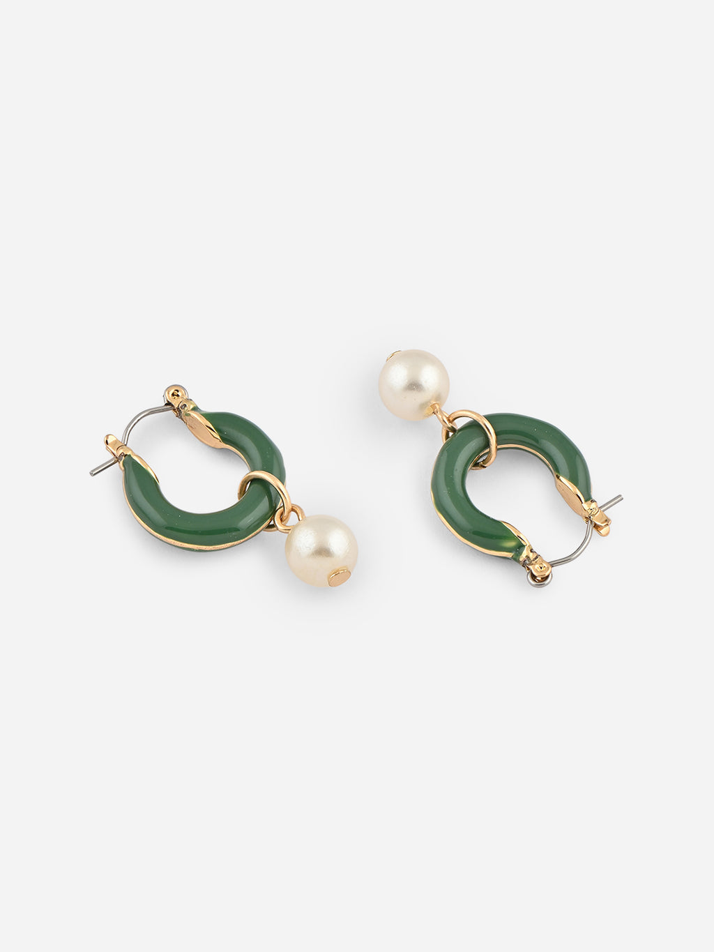 Emerald Glint Crystal Hoop Earrings (Set of 3)