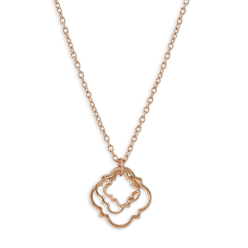 Gold-Tone Double Clover Charm Necklace