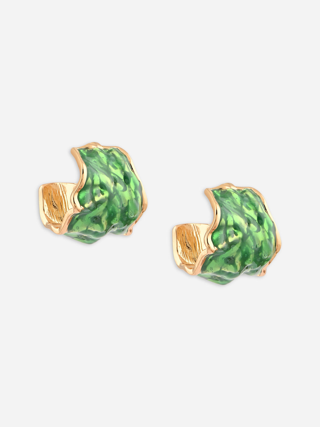 Verdant Pop Enamel Stud Earrings