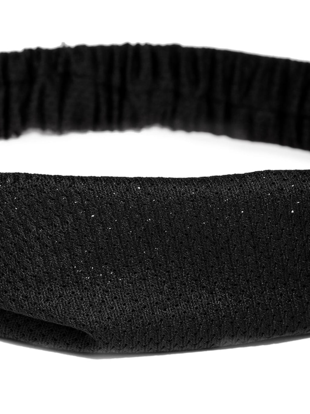 Chic Black Textured Turban Headband