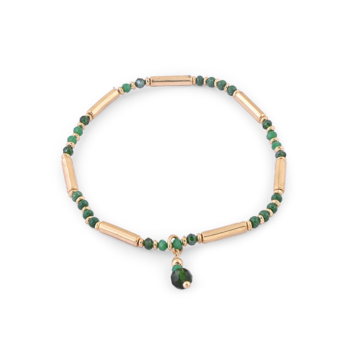 Multi-Layer Green Beaded Bracelet