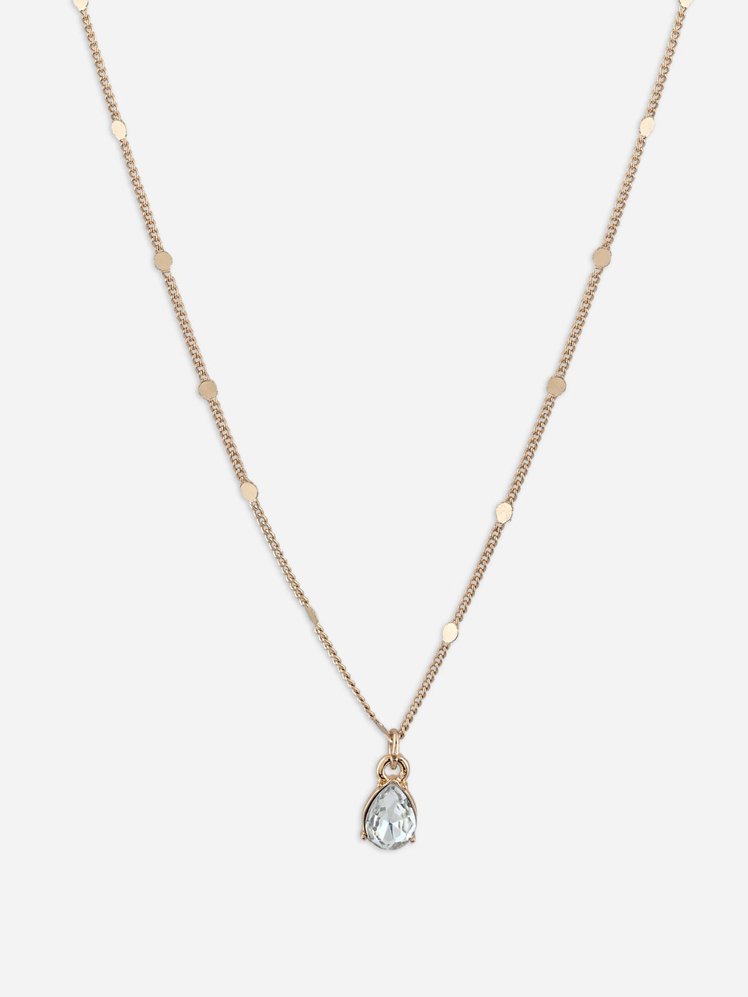CZ Accent Gold 3 Layered Necklace