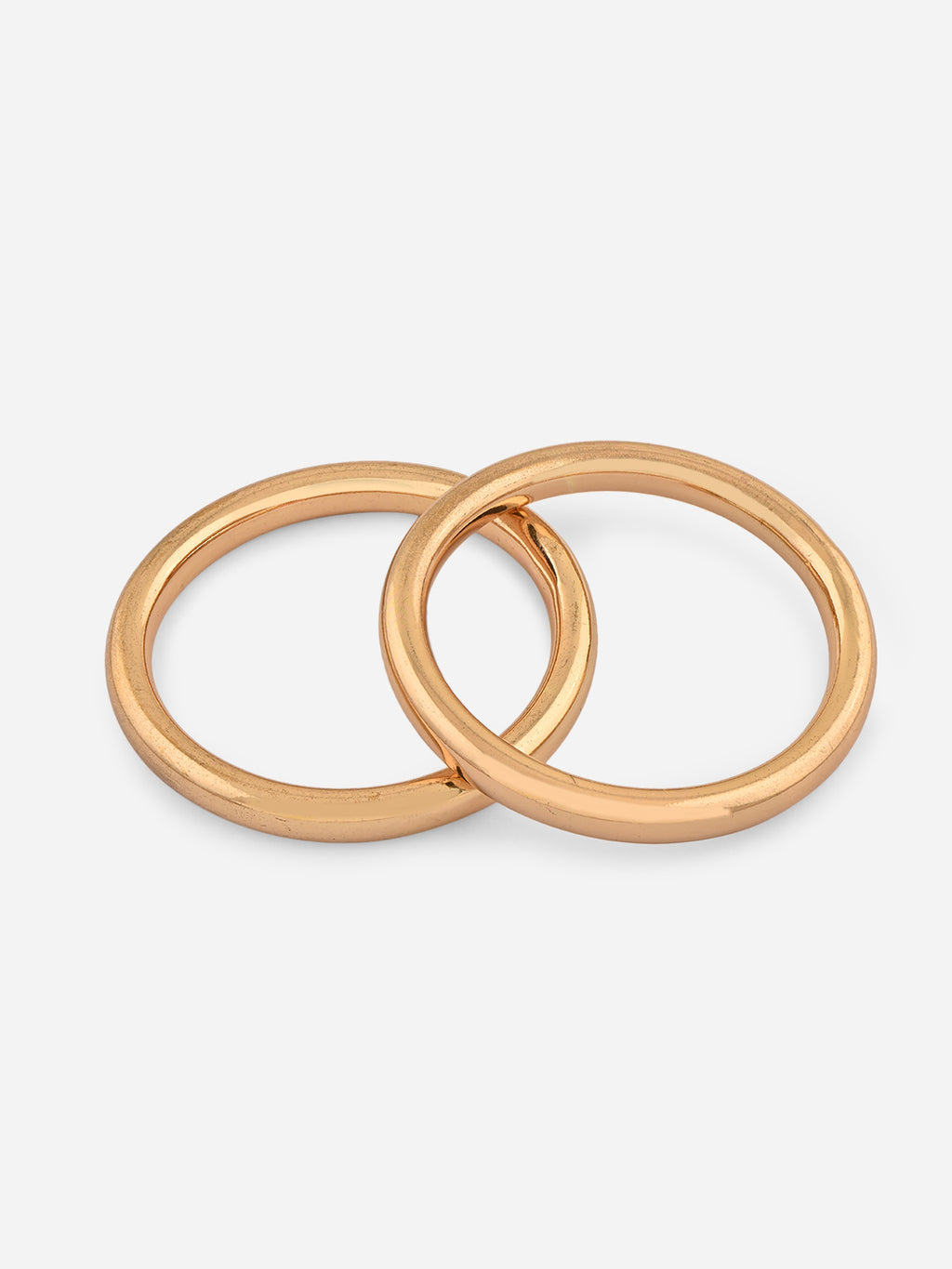 Golden Radiance Classic Round Bangles Set (Set of 2-2.8)