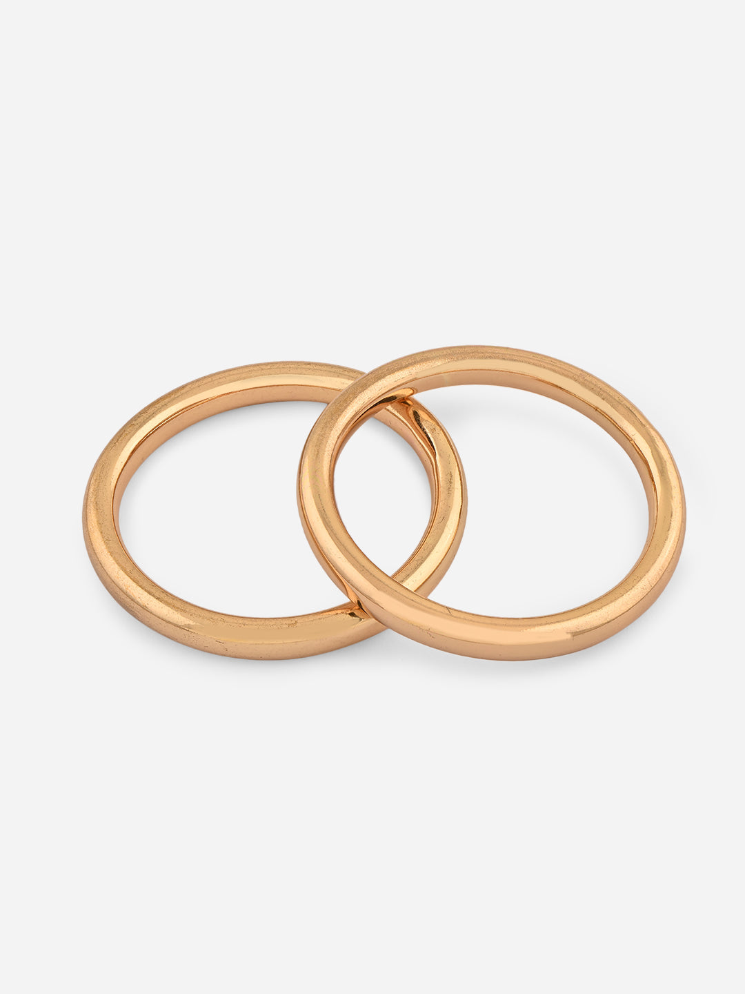 Golden Radiance Classic Round Bangles Set (Set of 2-2.8)
