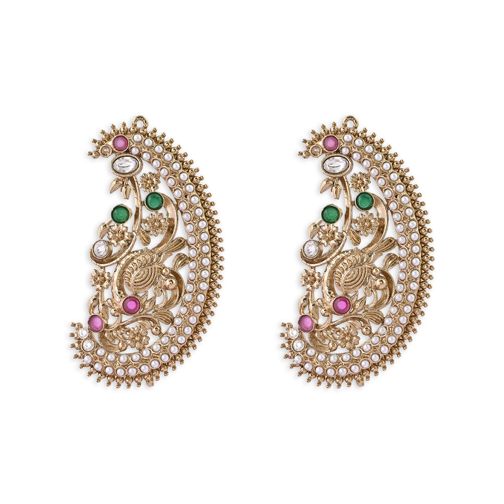 Rajwada Heritage Paisley Statement Earrings