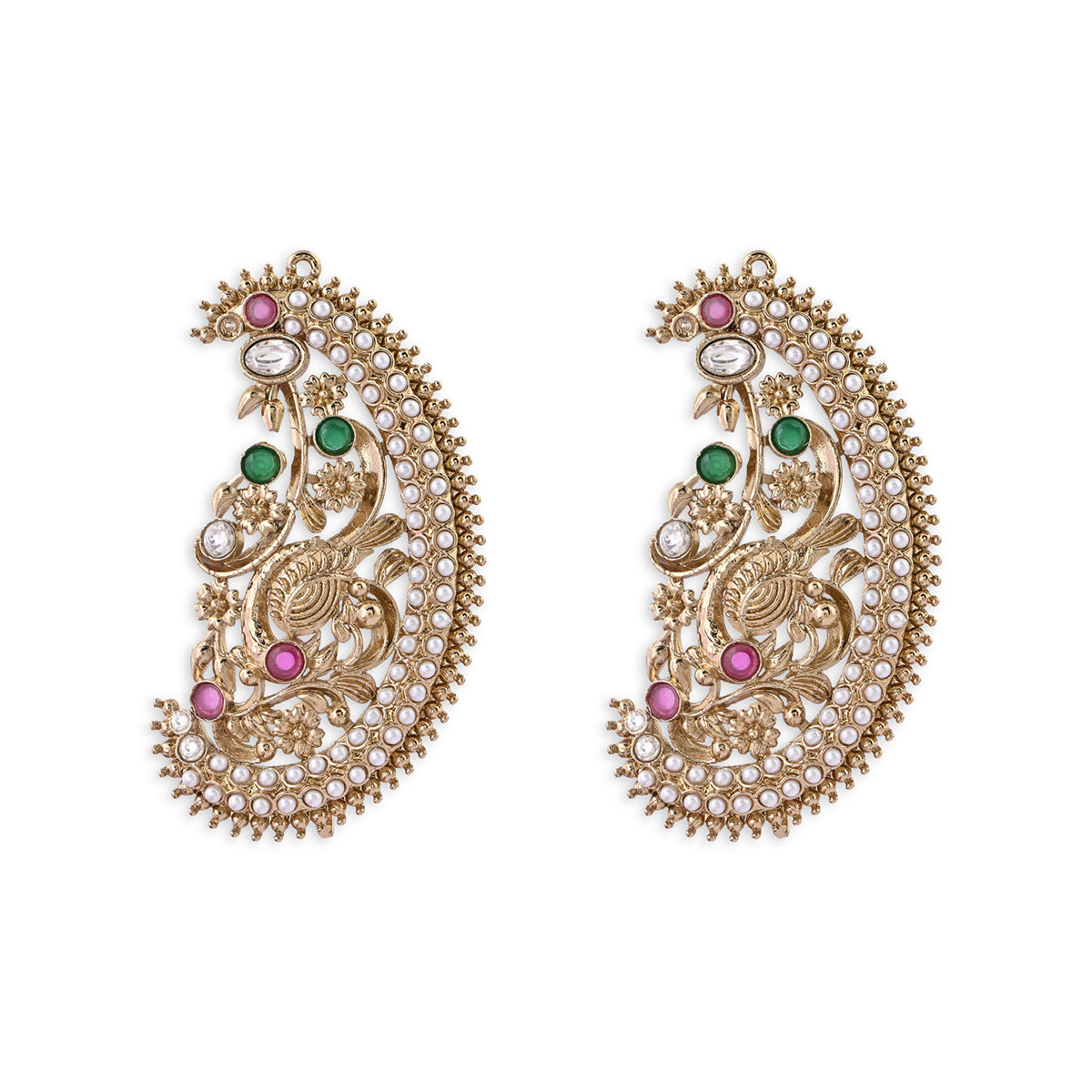 Rajwada Heritage Paisley Statement Earrings