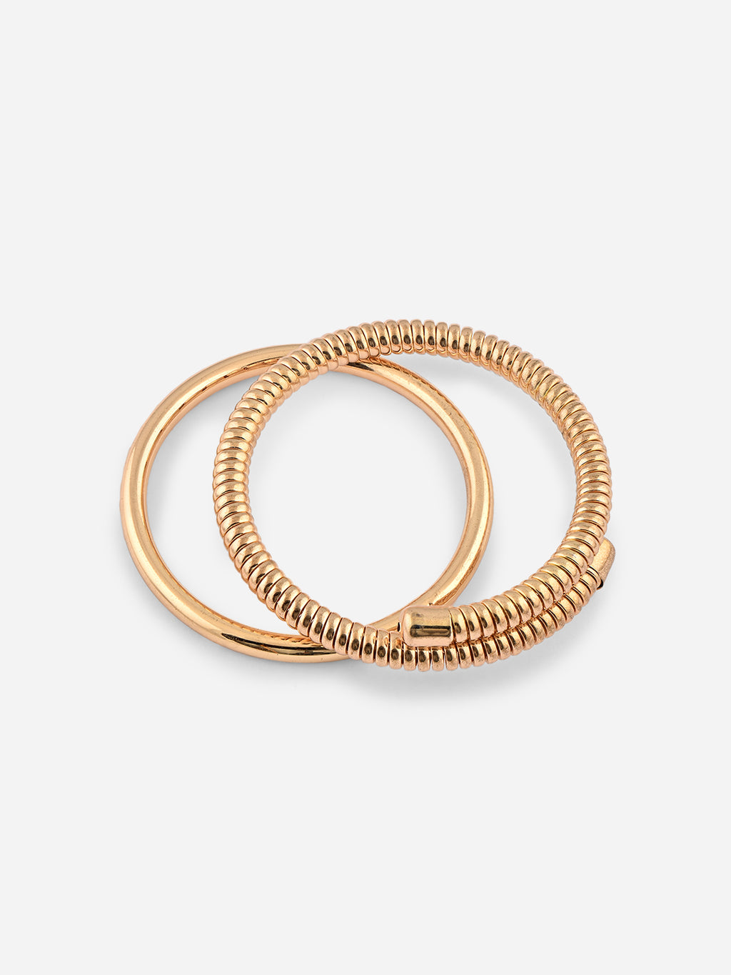 Double Up Gold-Plated Bangle-Style Bracelet
