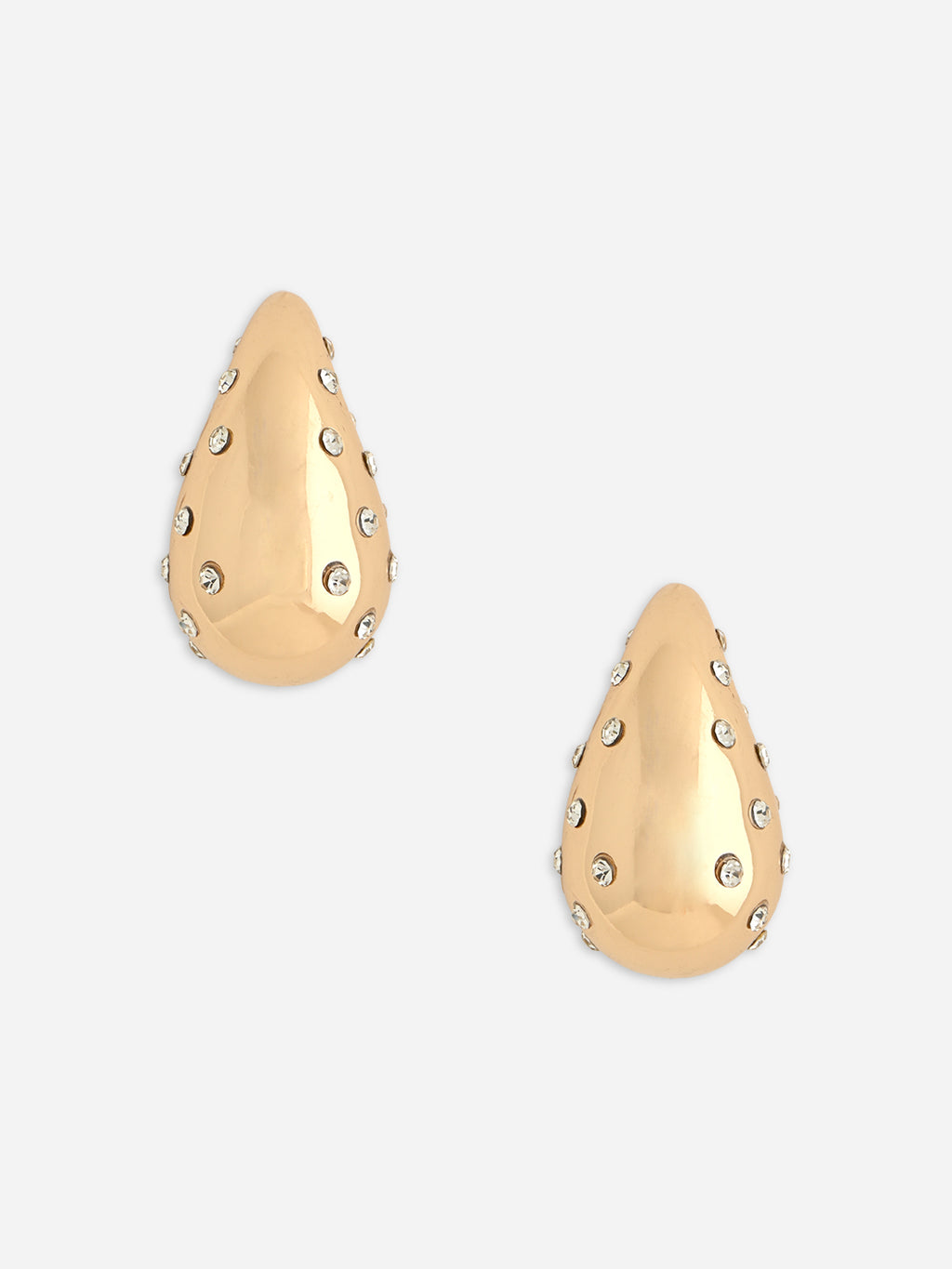 Dazzling CZ Teardrop Stud Earrings