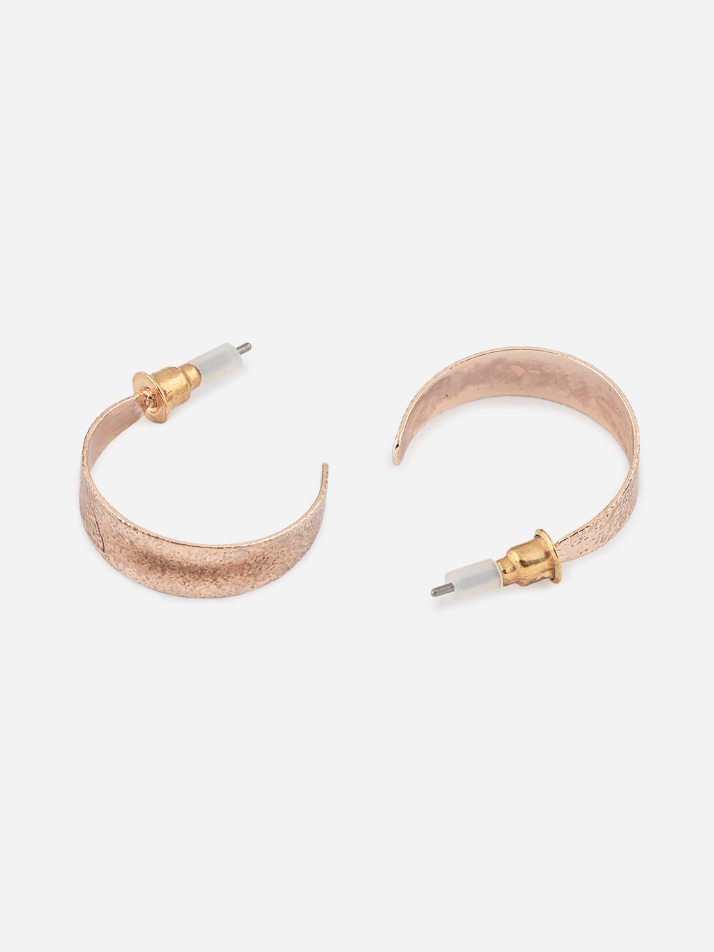 Metal Mood Trio: Gold & Silver Half Hoops Set