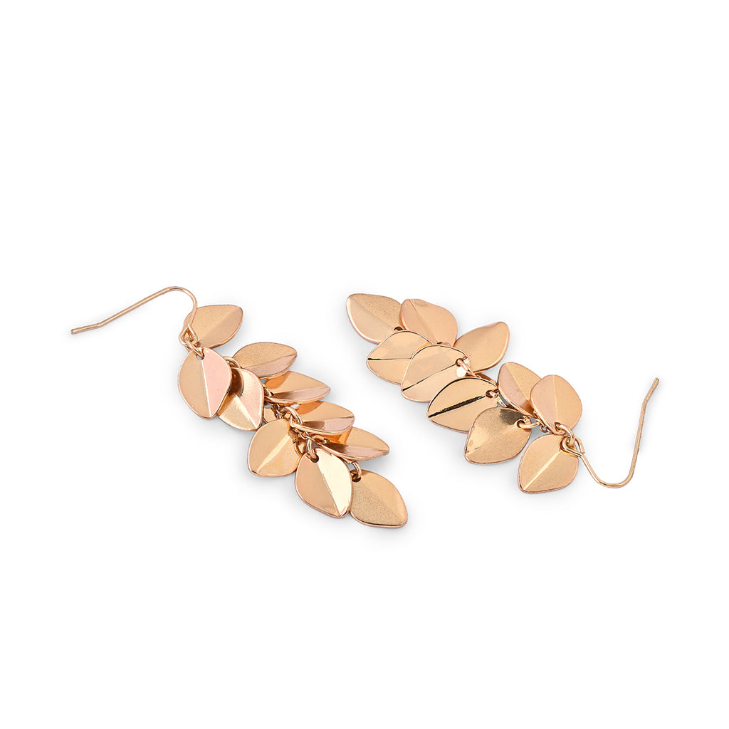 Gold Leaf Drop Earrings