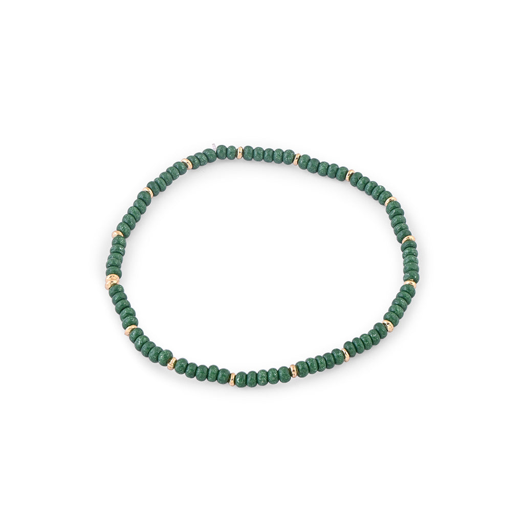 Multi-Layer Green Beaded Bracelet