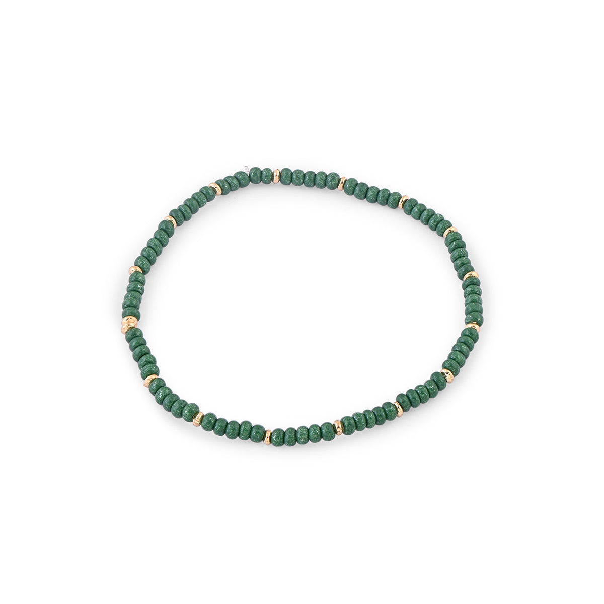 Multi-Layer Green Beaded Bracelet