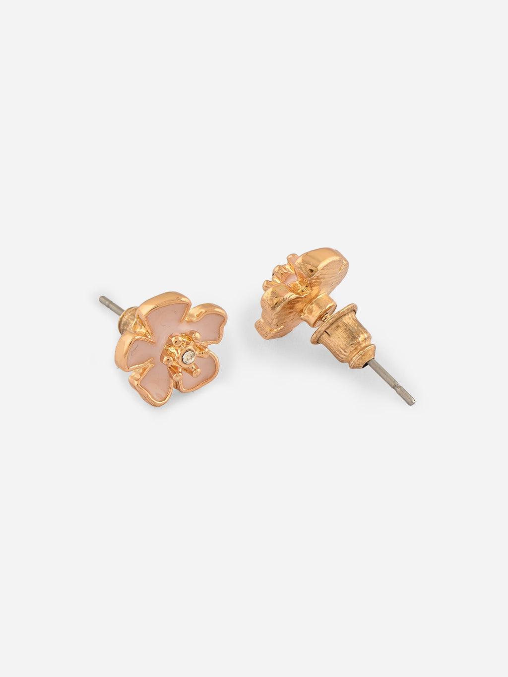 Blush Bloom Gold Flower Pendant Set