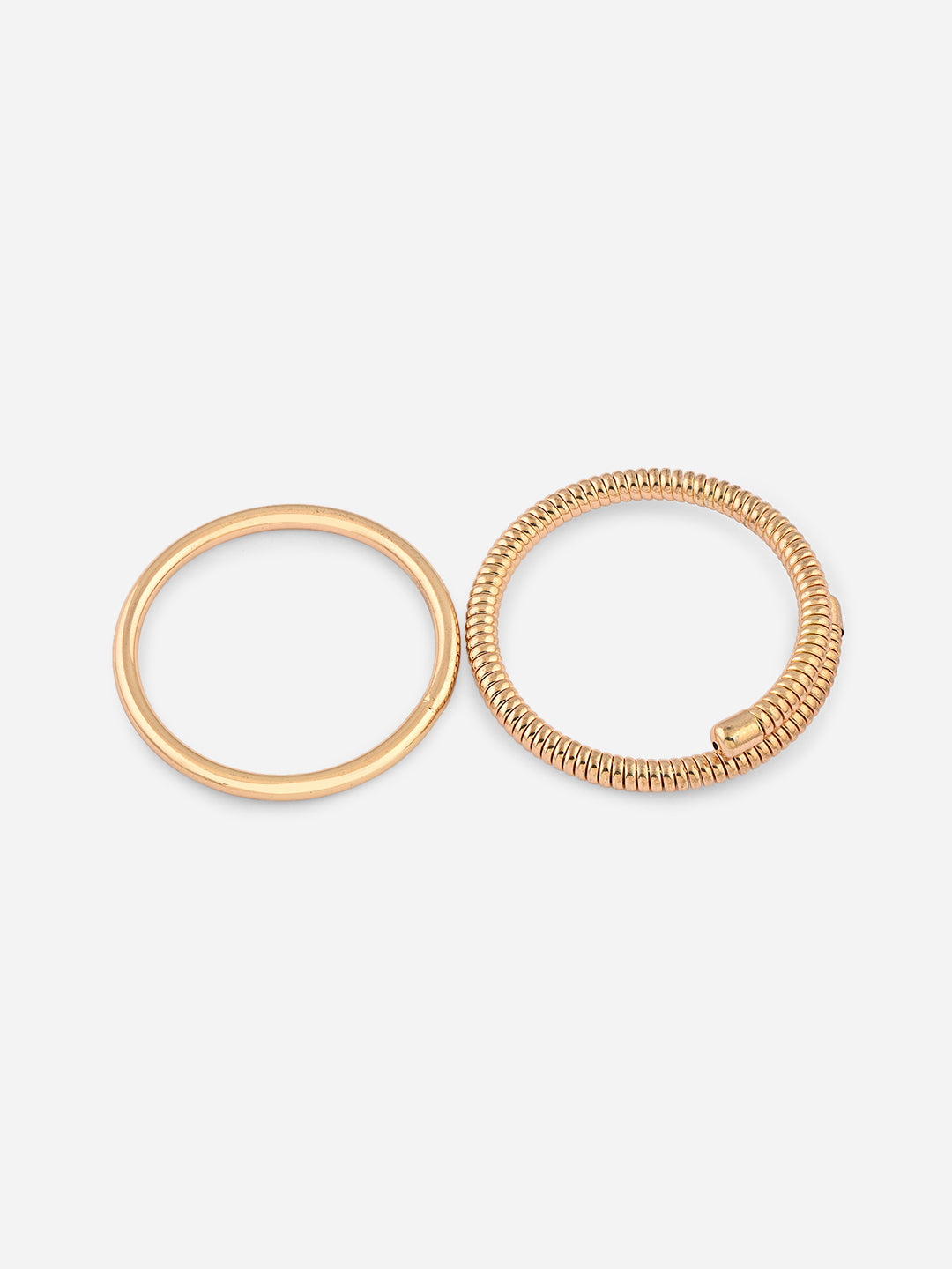 Double Up Gold-Plated Bangle-Style Bracelet