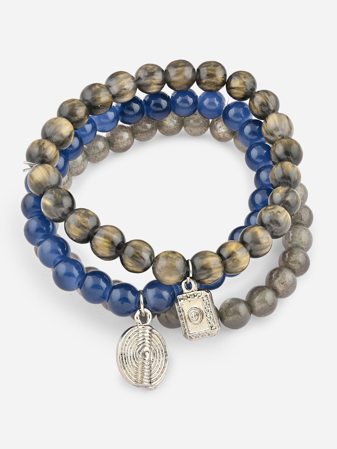 Steel Horizon Mens Bracelet Set of 3
