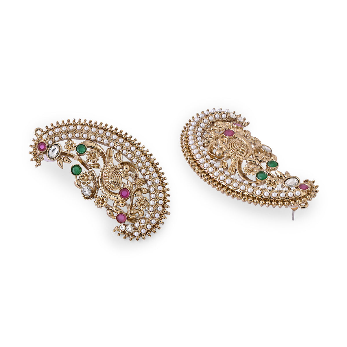 Rajwada Heritage Paisley Statement Earrings