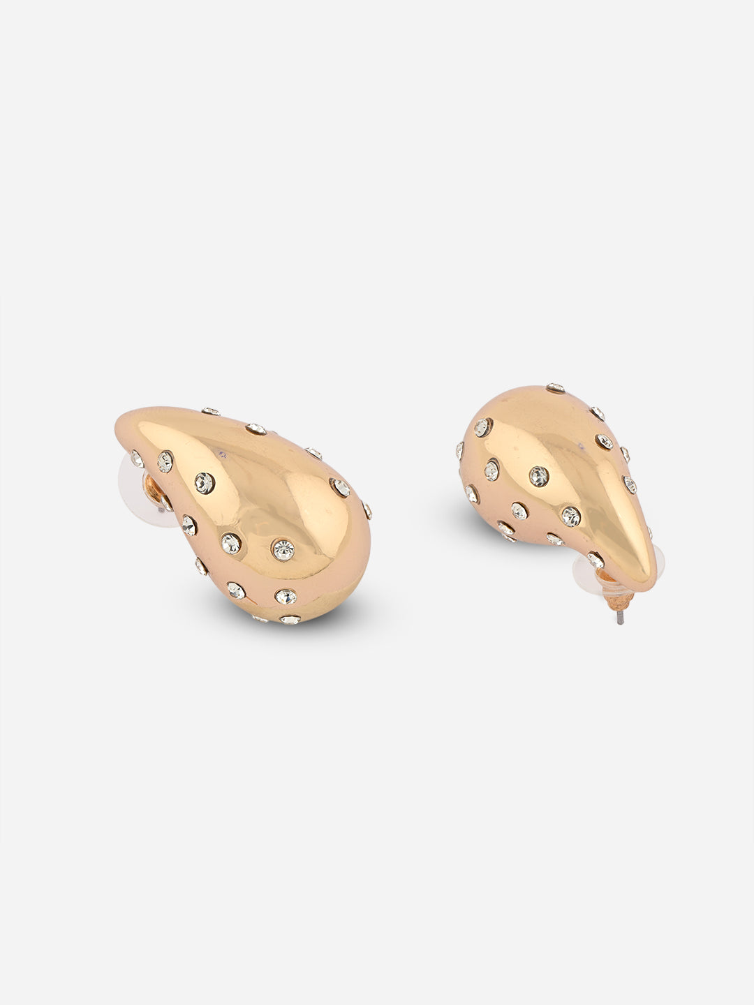 Dazzling CZ Teardrop Stud Earrings