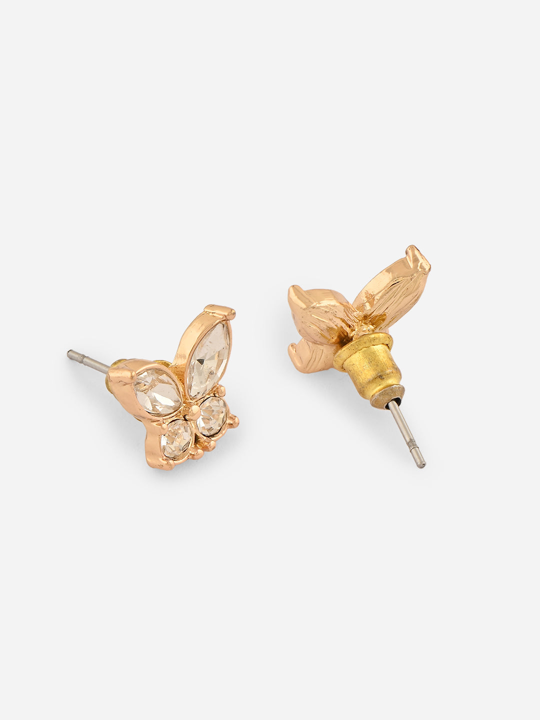 Butterfly Pendant Necklace and Stud Earrings Set