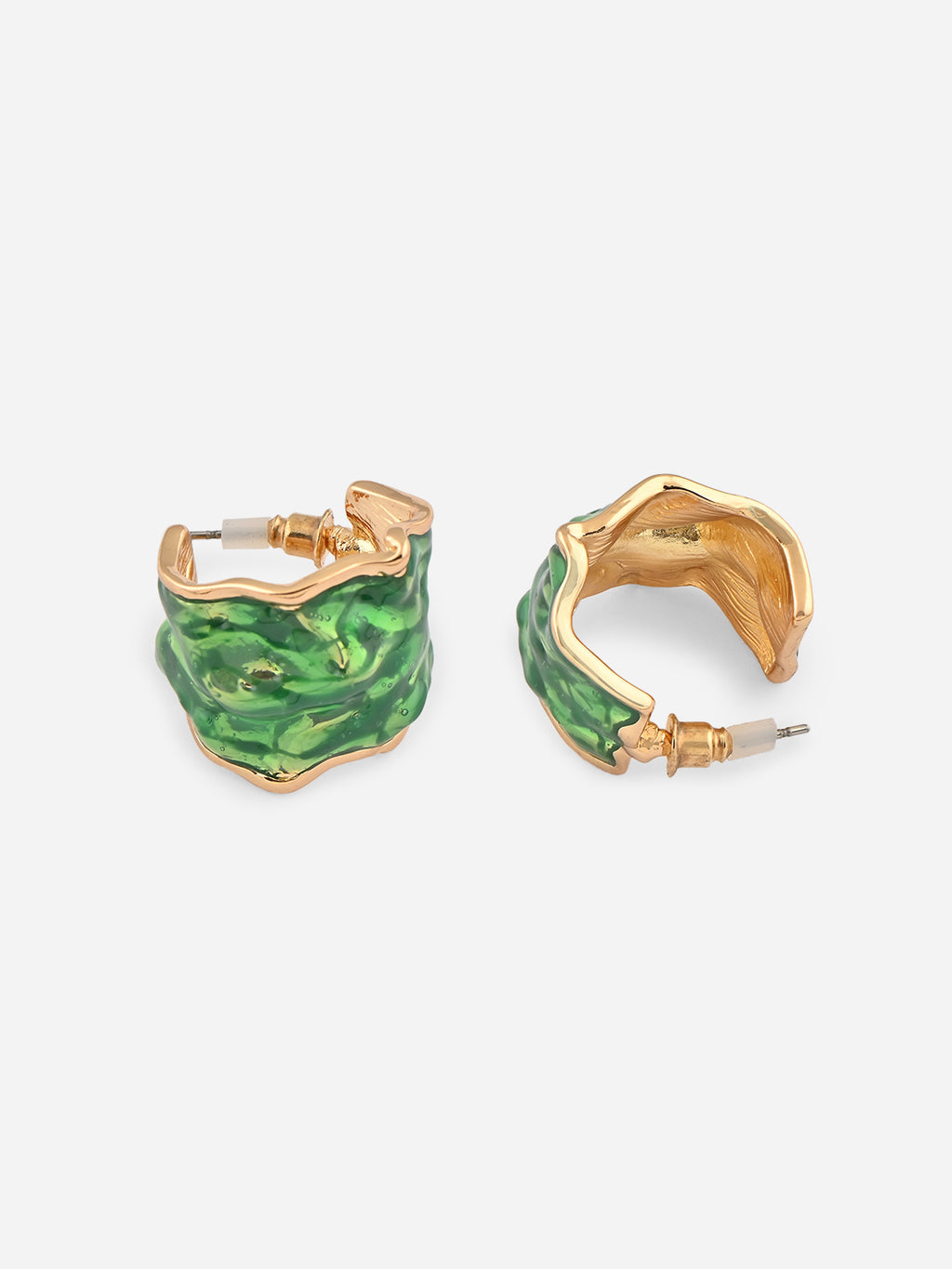 Verdant Pop Enamel Stud Earrings