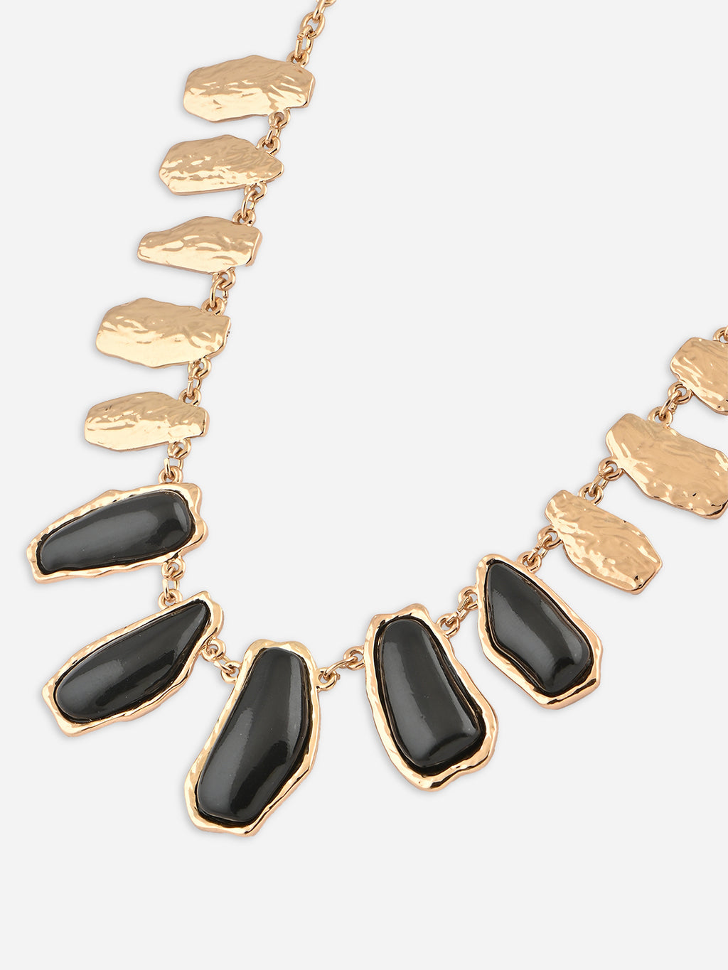Obsidian Edge Black Stone Statement Necklace