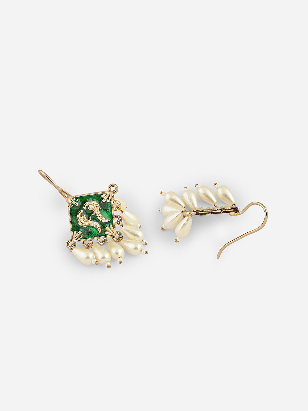 Rangrekha Meenakari Pearl Drops
