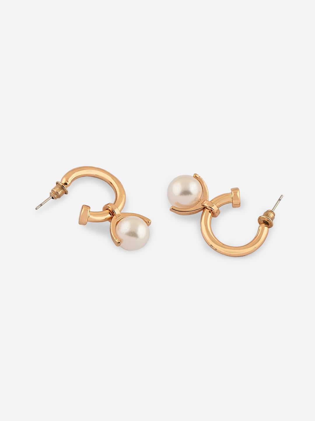 Baroque Blush Pearl Drop Hoops