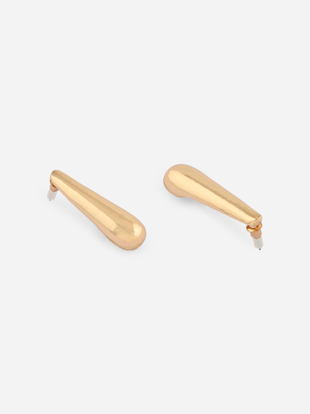 Modern Gold Freeform Stud Earrings