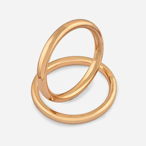Golden Radiance Classic Round Bangles Set (Set of 2-2.8)
