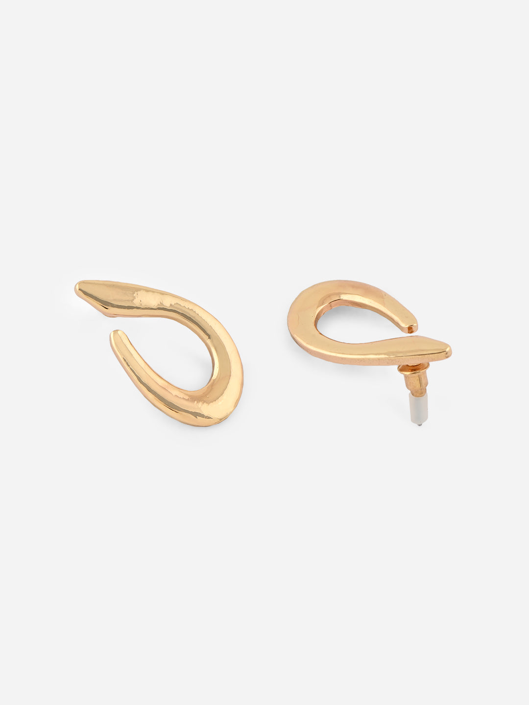Fortune Molten Horseshoe Stud Earrings