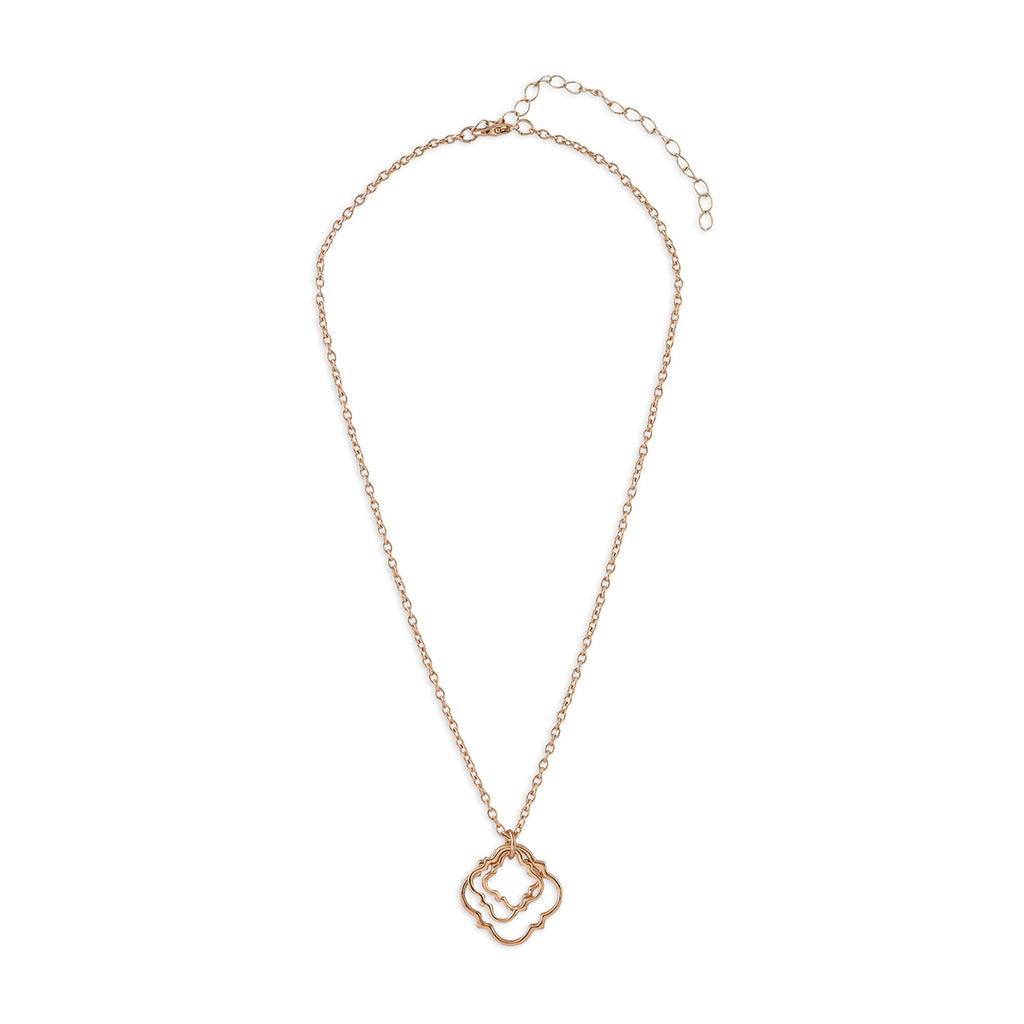 Gold-Tone Double Clover Charm Necklace