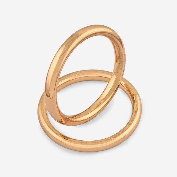 Golden Grace Classic Round Bangles (Set of 2 - 2.6)