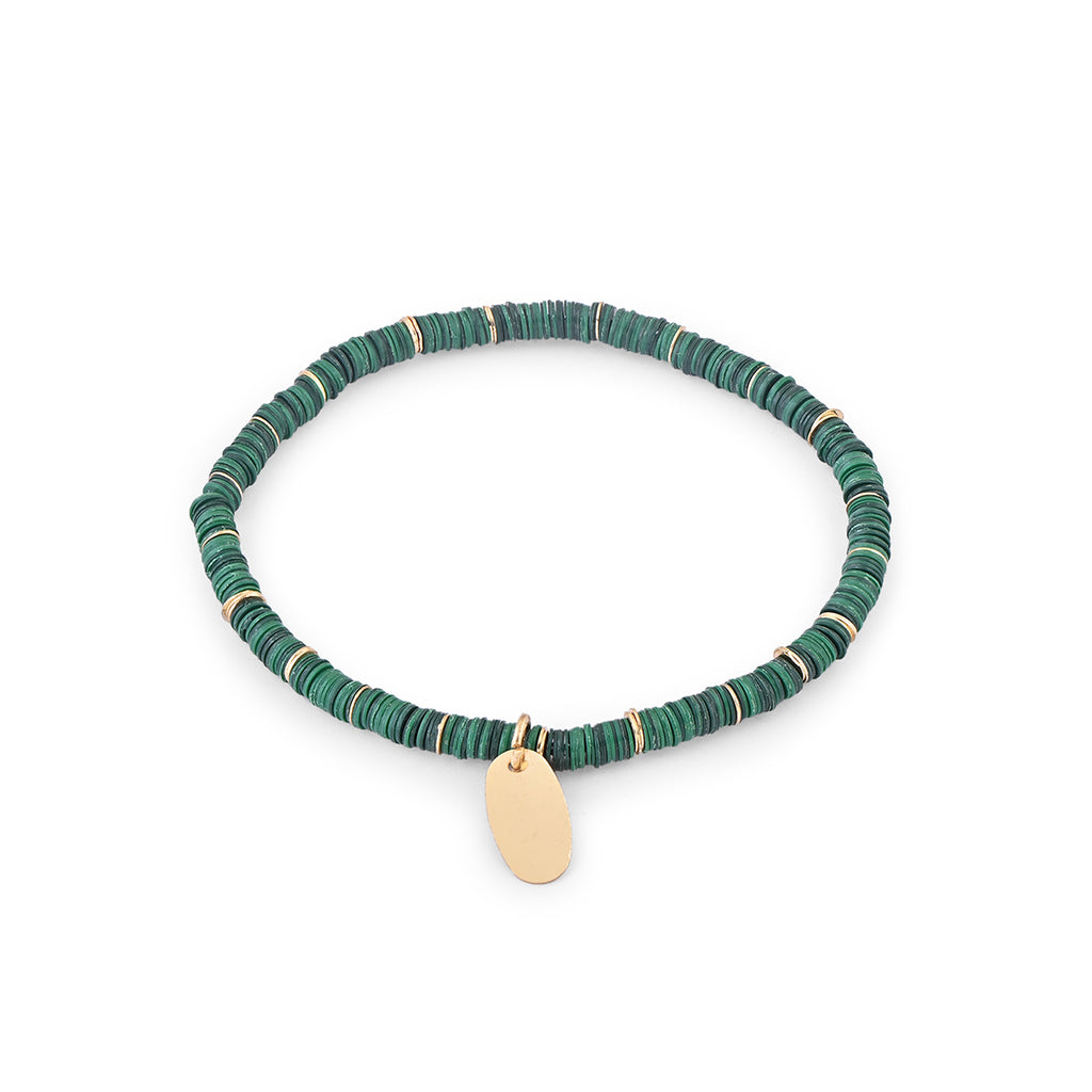 Multi-Layer Green Beaded Bracelet