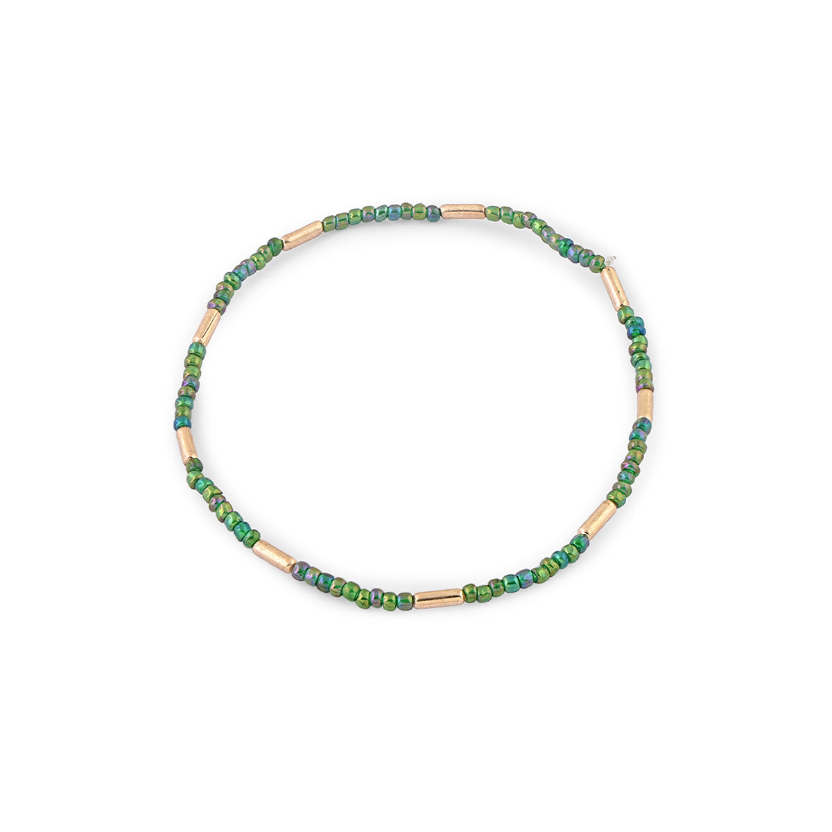 Multi-Layer Green Beaded Bracelet