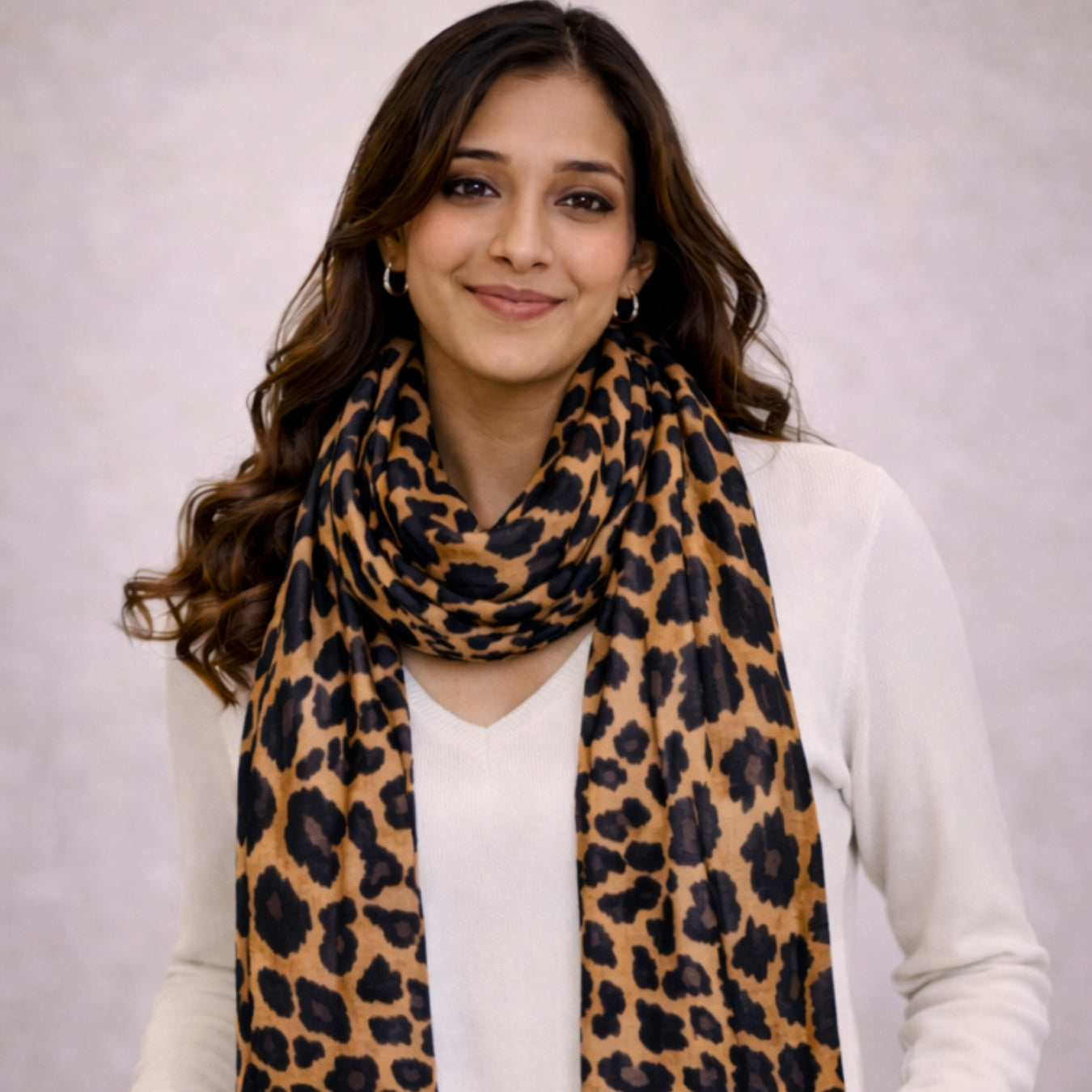 Luxury Multicolour Tiger Animal Print Scarf