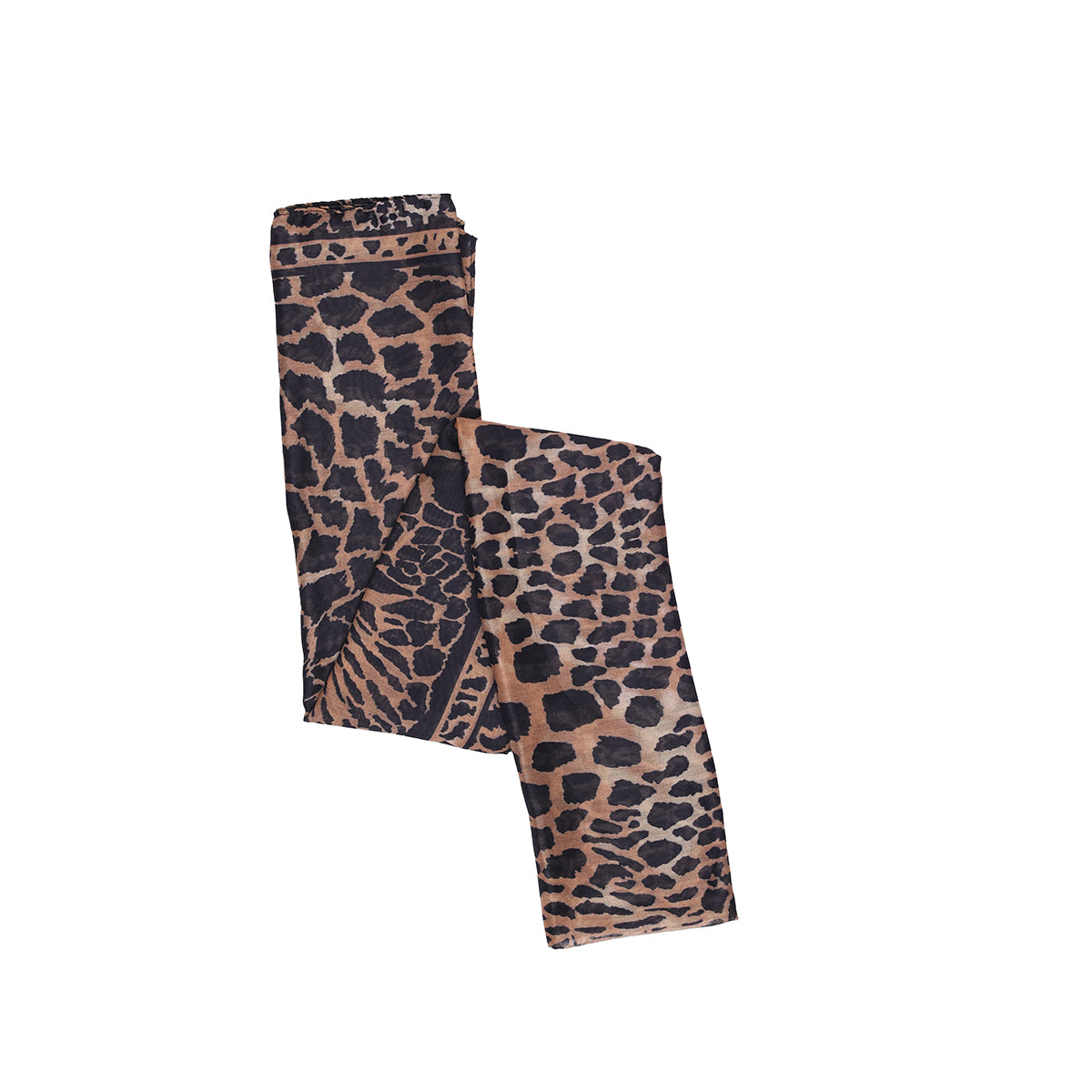 Luxury Multicolour Tiger/Leopard Animal Print Scarf