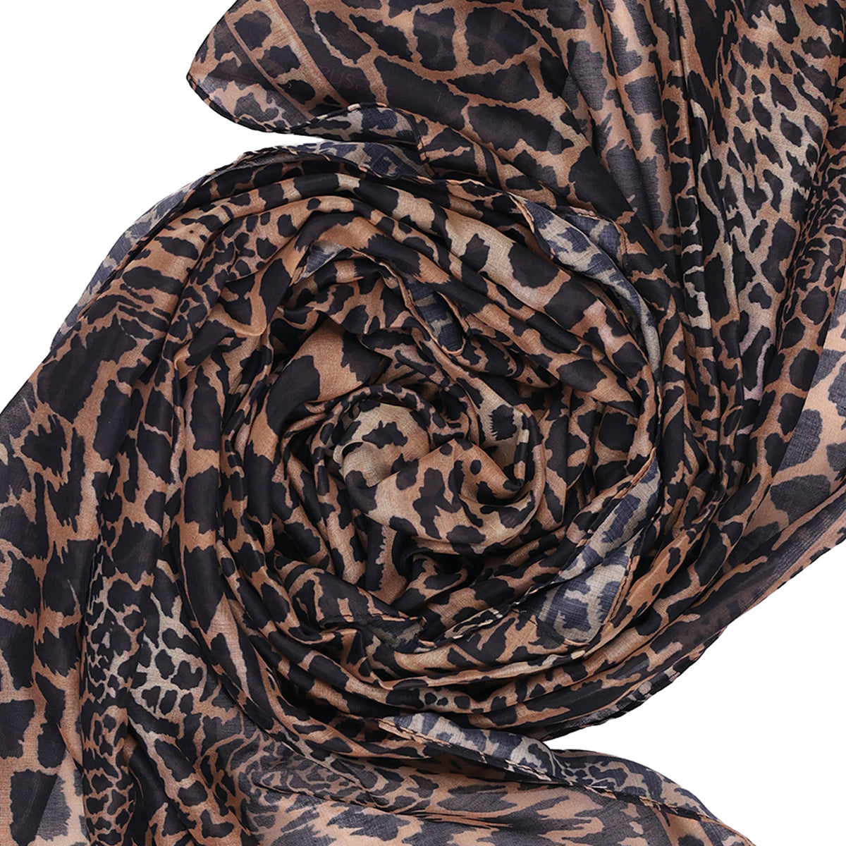 Luxury Multicolour Tiger/Leopard Animal Print Scarf