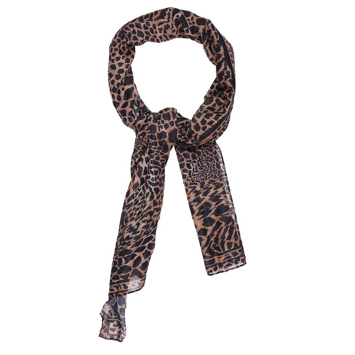 Luxury Multicolour Tiger/Leopard Animal Print Scarf