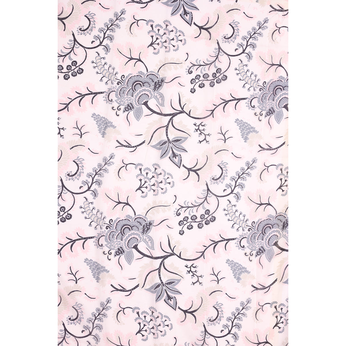 Subtle Black & Off-White Floral Printed Scarf