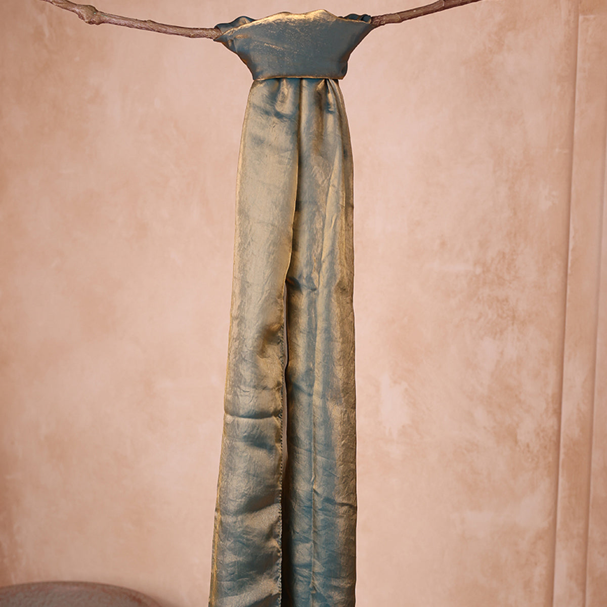 Lustrous Green & Golden Shimmer Dupatta