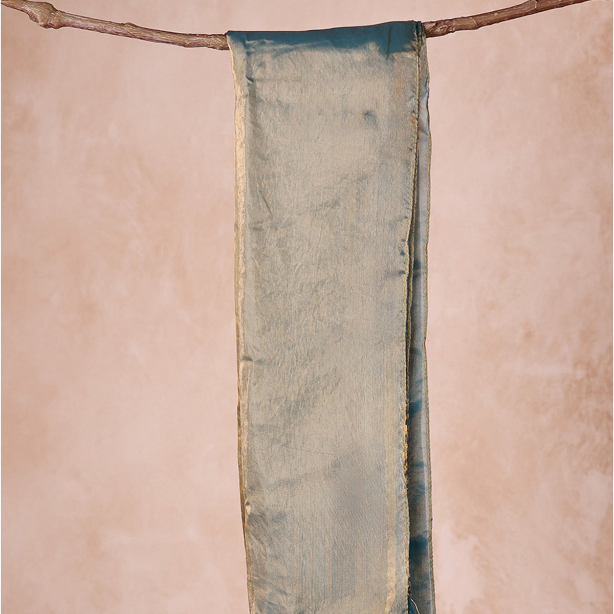 Lustrous Green & Golden Shimmer Dupatta