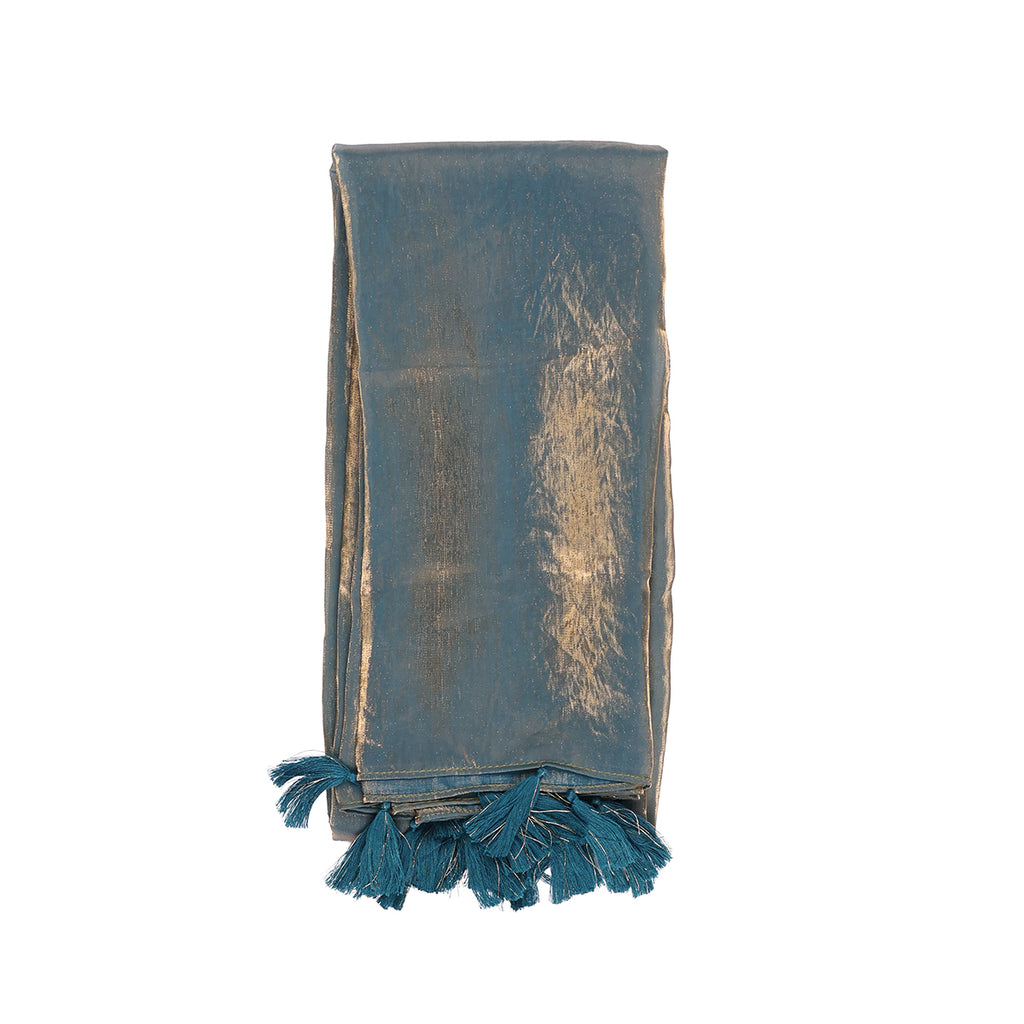 Lustrous Green & Golden Shimmer Dupatta