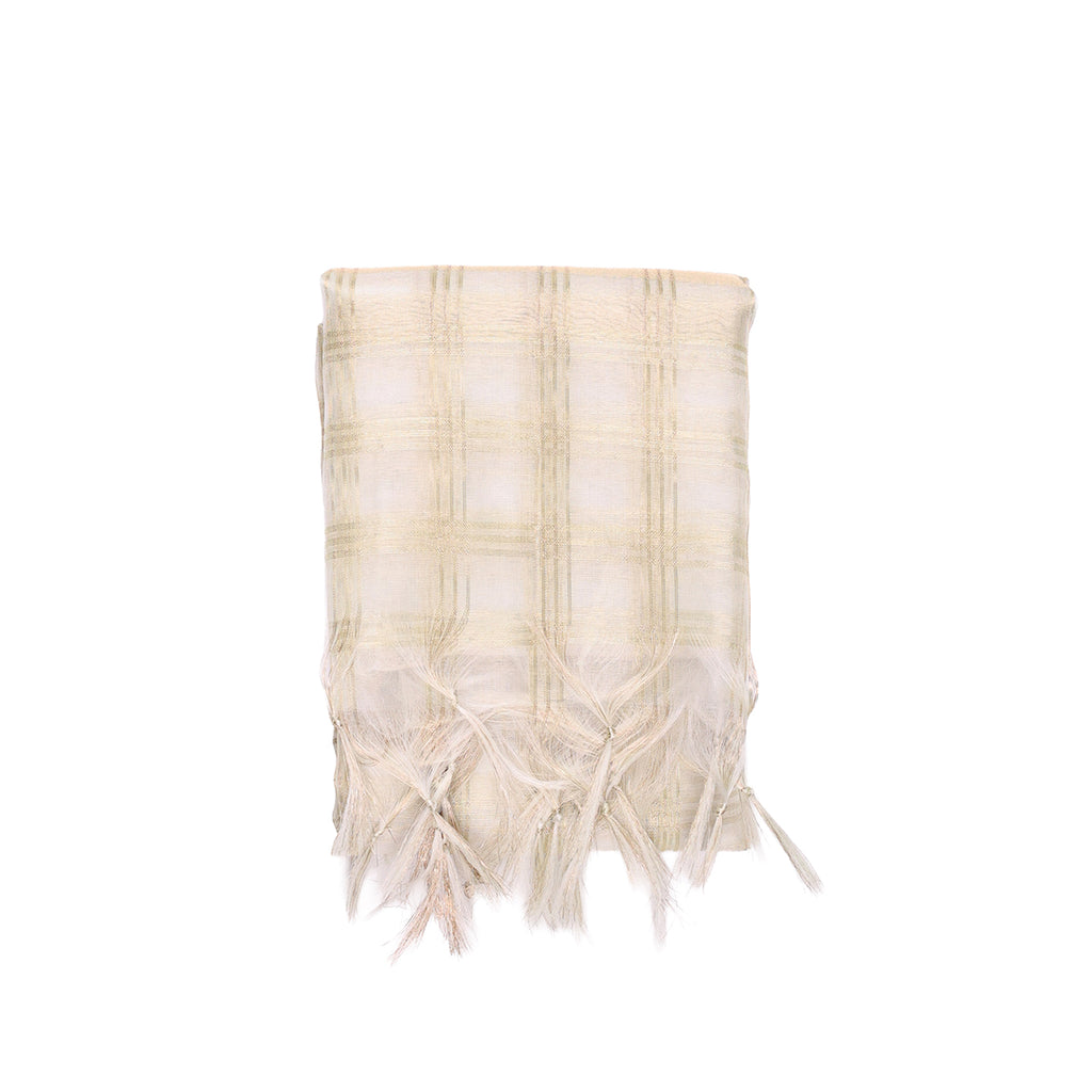 Off-White & Gold Zari Dupatta