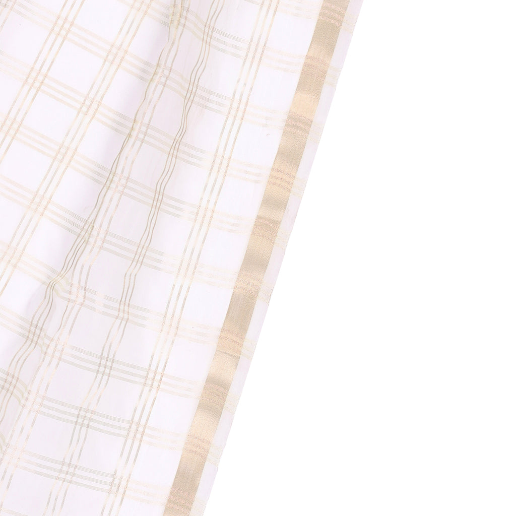 Off-White & Gold Zari Dupatta