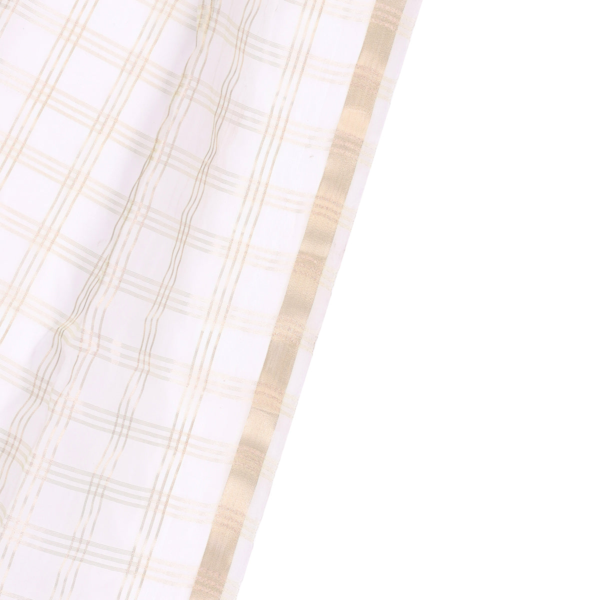 Off-White & Gold Zari Dupatta