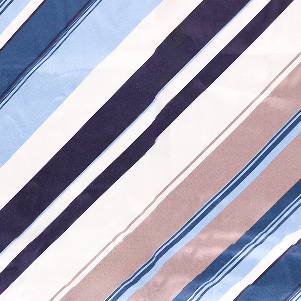 Modern Navy & Blue Multi-Stripe Print Bandana