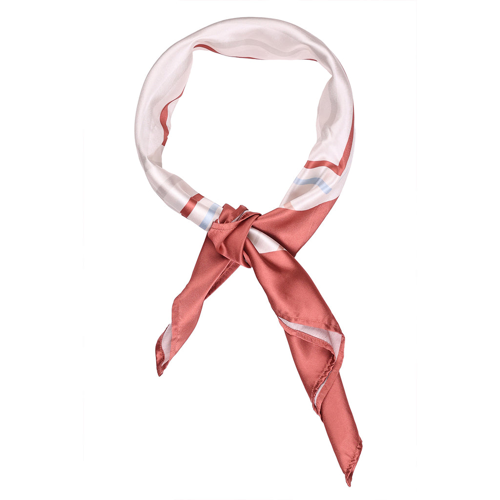 Chic Tangerine & Multi-Stripe Print Bandana