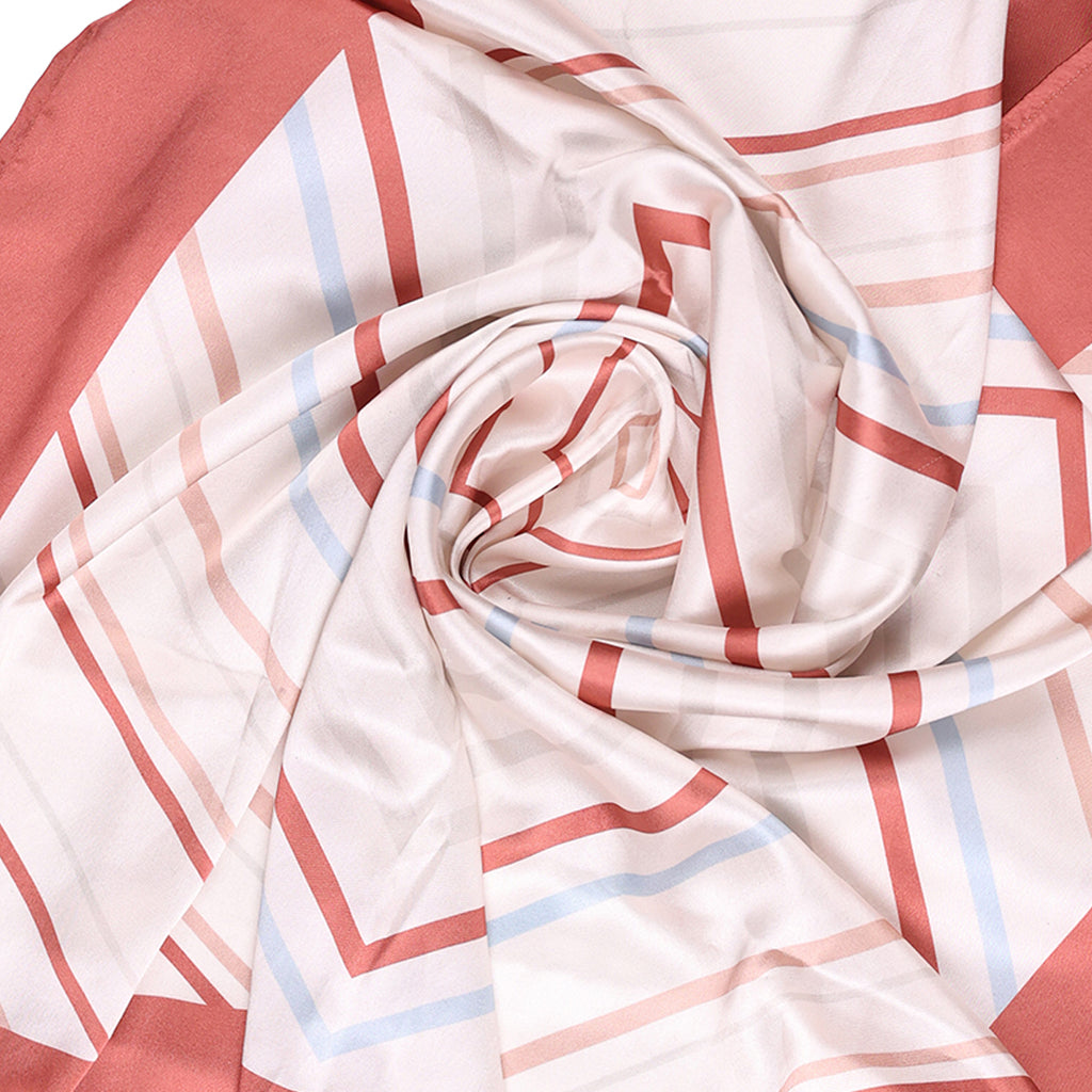 Chic Tangerine & Multi-Stripe Print Bandana