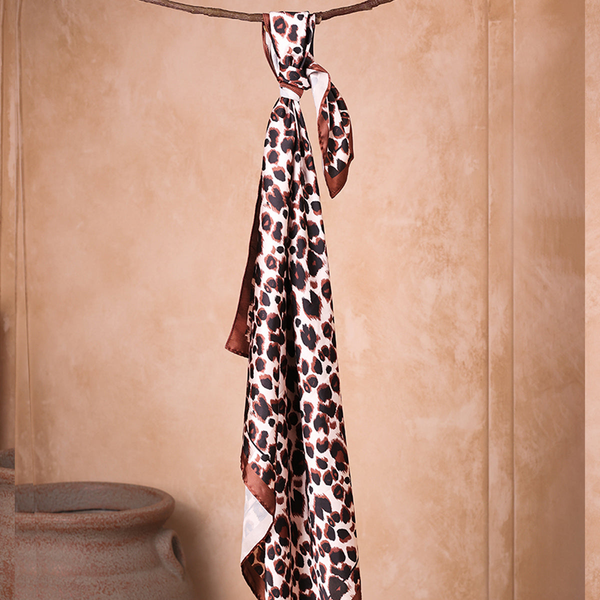 Brown & Black Animal Print Bandana